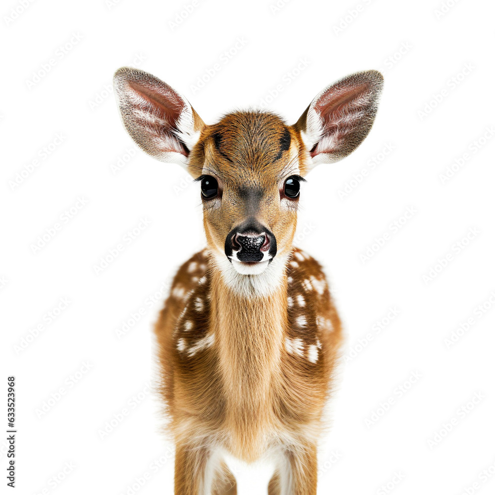 Cute fawn isolated on transparent background Cute fawn isolated on transparent background
