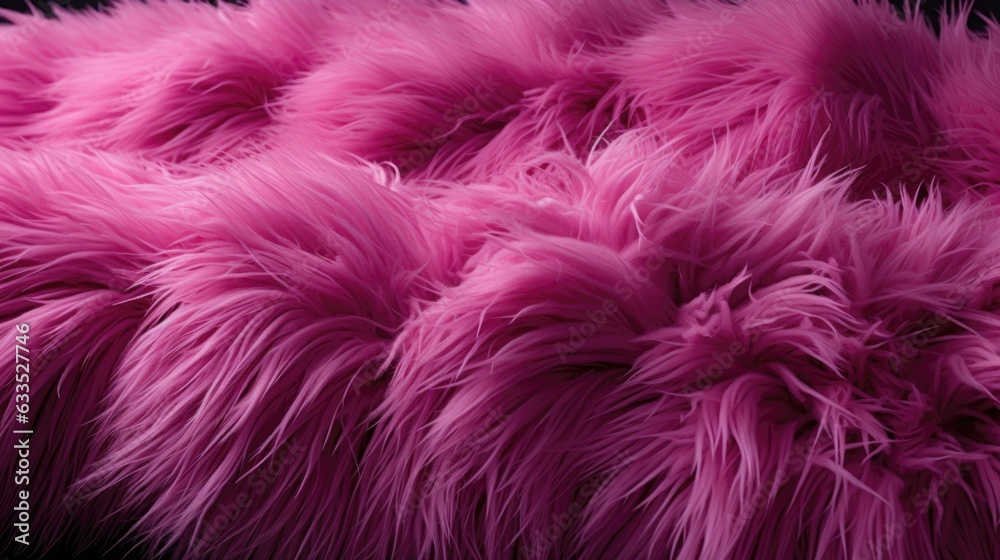 Bright Pink fur background . Fluffy