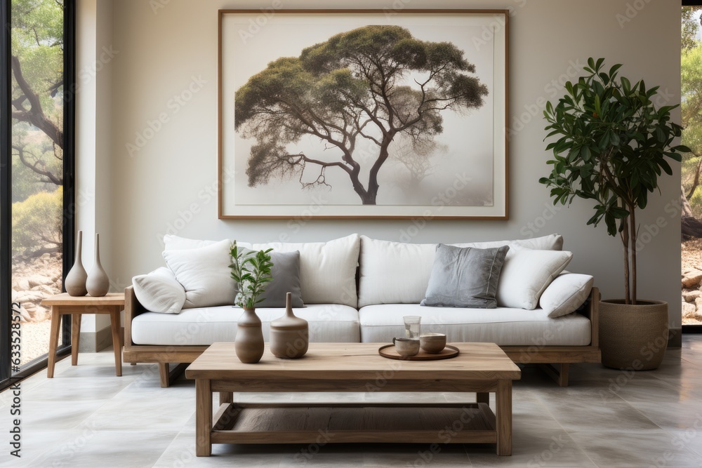 Interior of a minimalist and contemporary living room - stock photography Interior of a minimalist and contemporary living room - stock photography