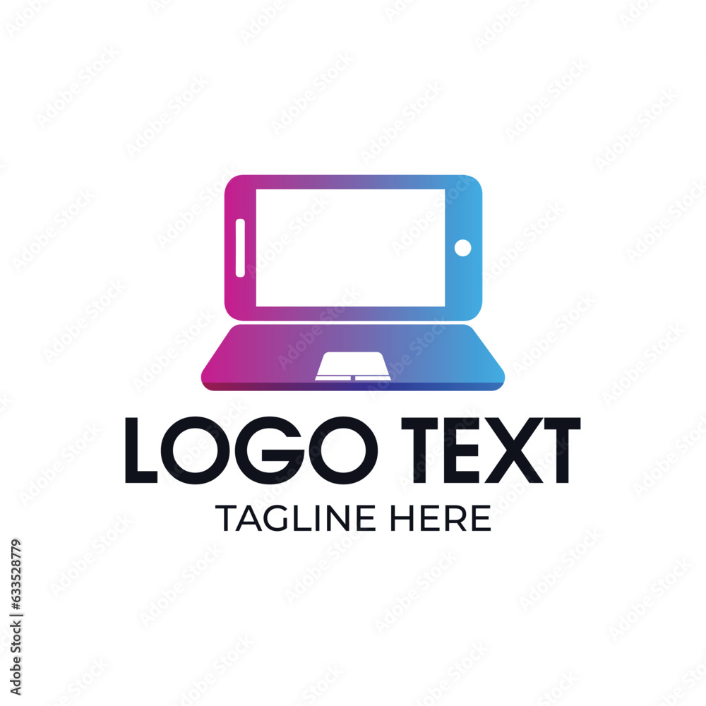 mobile and laptop logo design mobile and laptop logo design