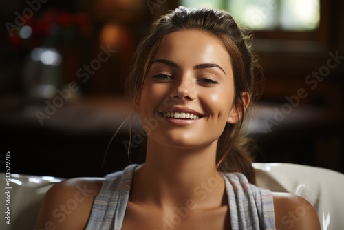Relaxed person receiving a massage - stock photography