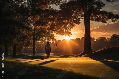Golfer teeing off on a green course - stock photography © 4kclips
