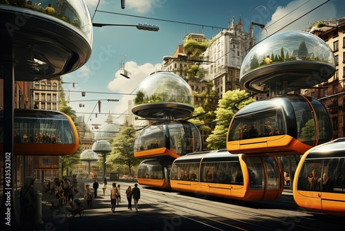 Foto the futuristic transportation