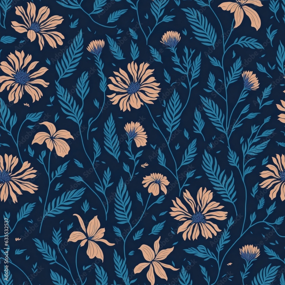 Seamless floral pattern with flowers. Vector illustration. Seamless floral pattern with flowers. Vector illustration.