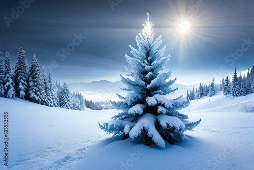 christmas tree in snow © Bea