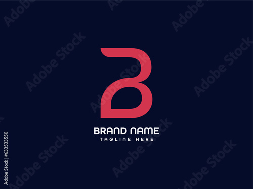 b modern letter logo