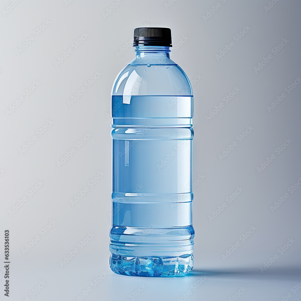 standing transparent plastic water bottle with a cap mockup standing transparent plastic water bottle with a cap mockup