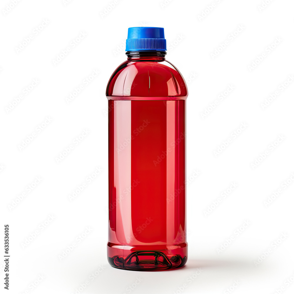 standing plastic water bottle with mockup