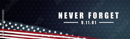 Never Forget Background Vector Illustration for National Day Of Service And Remembrance and Patriot Day