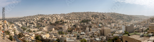 Panoramic view cityscape of Amman, Jordan