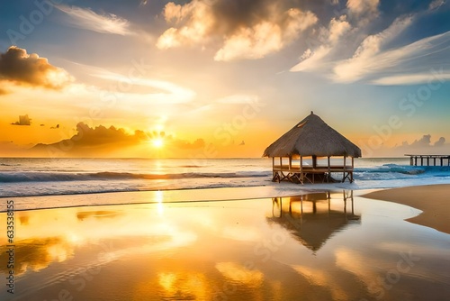 sunset on the beach © Bea