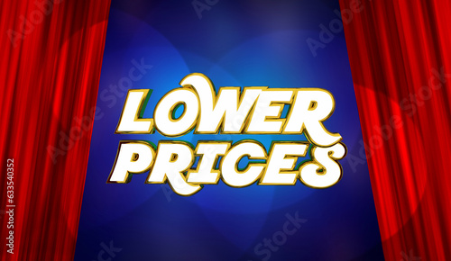 Lower Prices Arrows Down Slashed Costs Discount Sale 3d Illustration