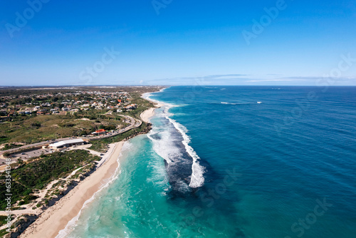 Aerial view of Yanchep Lagoon and beach just north of Perth © LisaGageler