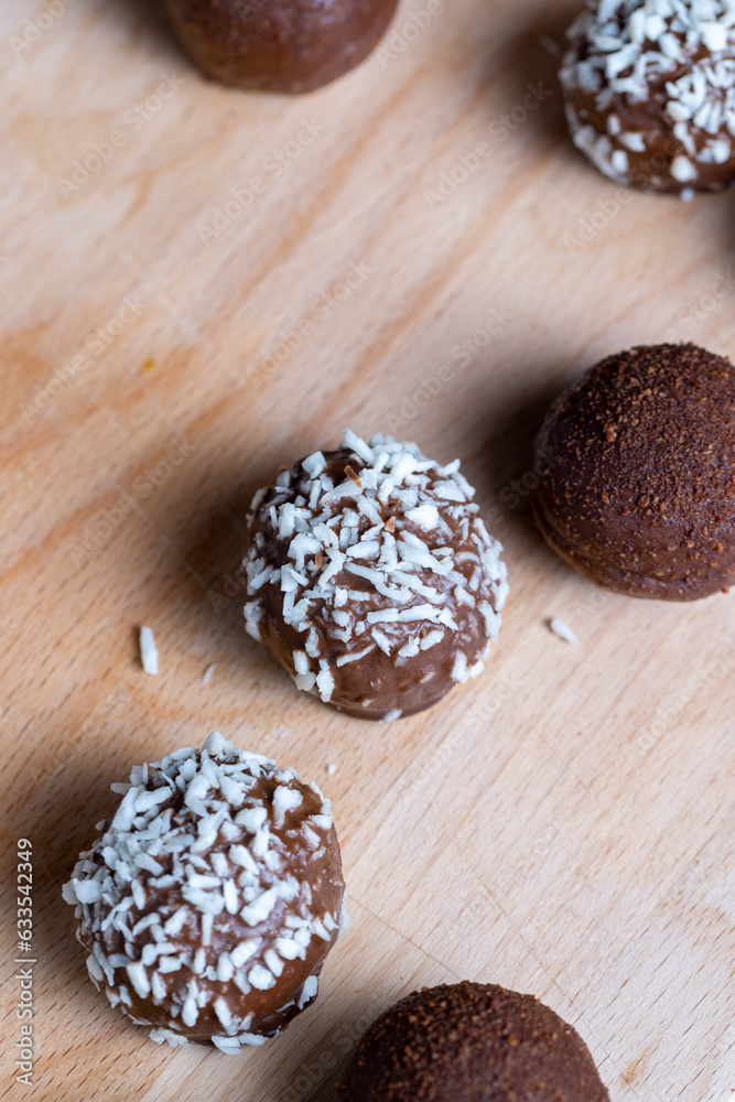 Chocolates with coconut sweet filling Chocolates with coconut sweet filling