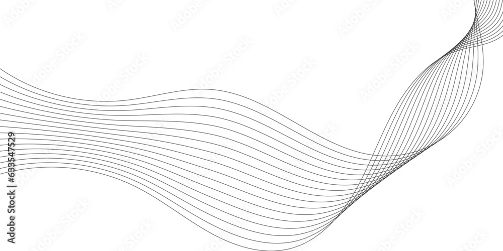 Fototapeta premium Abstract flowing wave lines. Design element for technology, science, modern concept background. vector eps 10