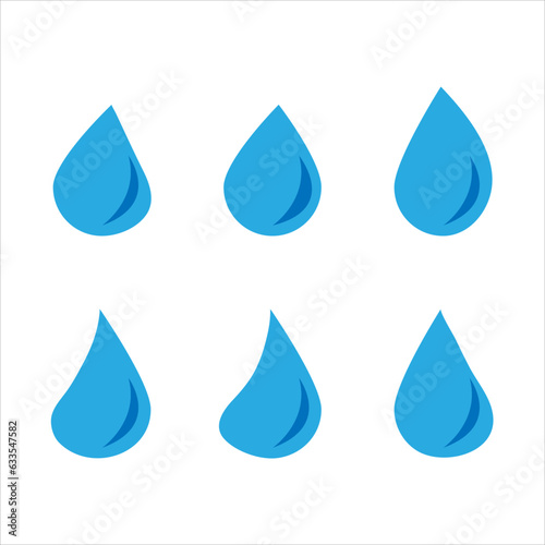  Water drop icon vector. Logo Template flat illustration on white background..eps