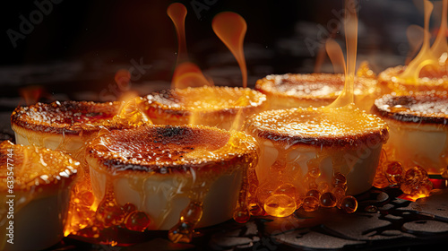 illustration of Crème brûlée. photo
