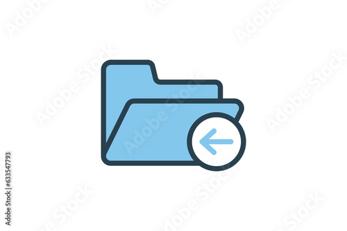 Move to folder Icon. suitable for web site design, app, user interfaces. solid icon style. Simple vector design editable