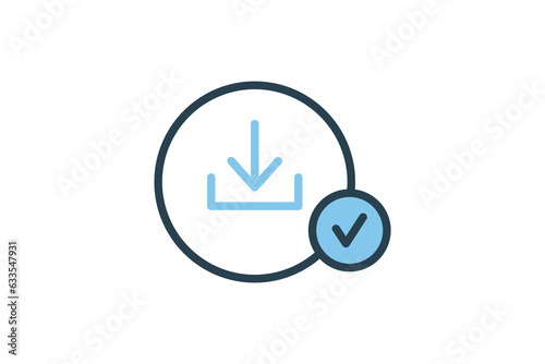Download Success Icon. suitable for web site design, app, user interfaces. flat line icon style. Simple vector design editable Free Download Download Success Icon. suitable for web site design, app, user interfaces. flat line icon style. Simple vector design editable - GFXLoad