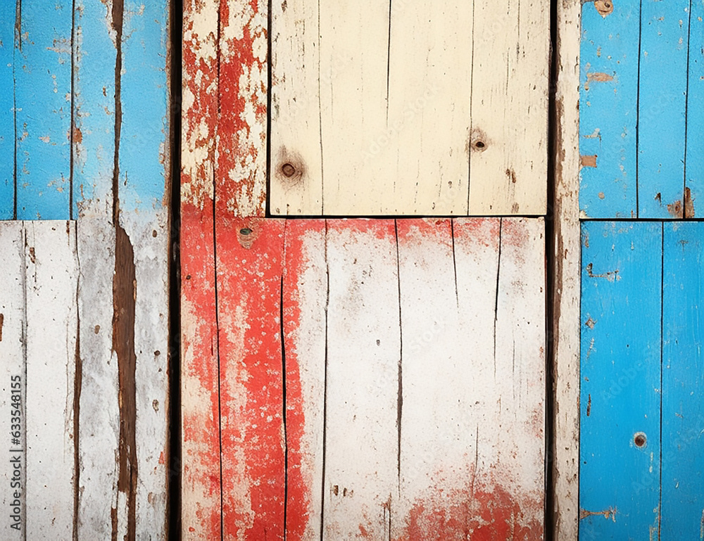 Old wooden planks, colorful paint texture Old wooden planks, colorful paint texture