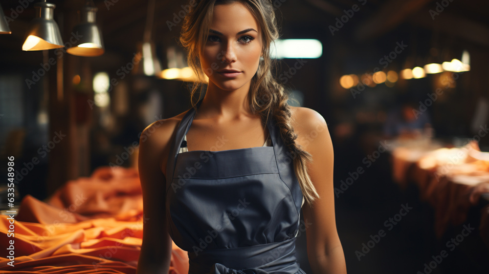 beautiful young woman posing in the kitchen at home beautiful young woman posing in the kitchen at home
