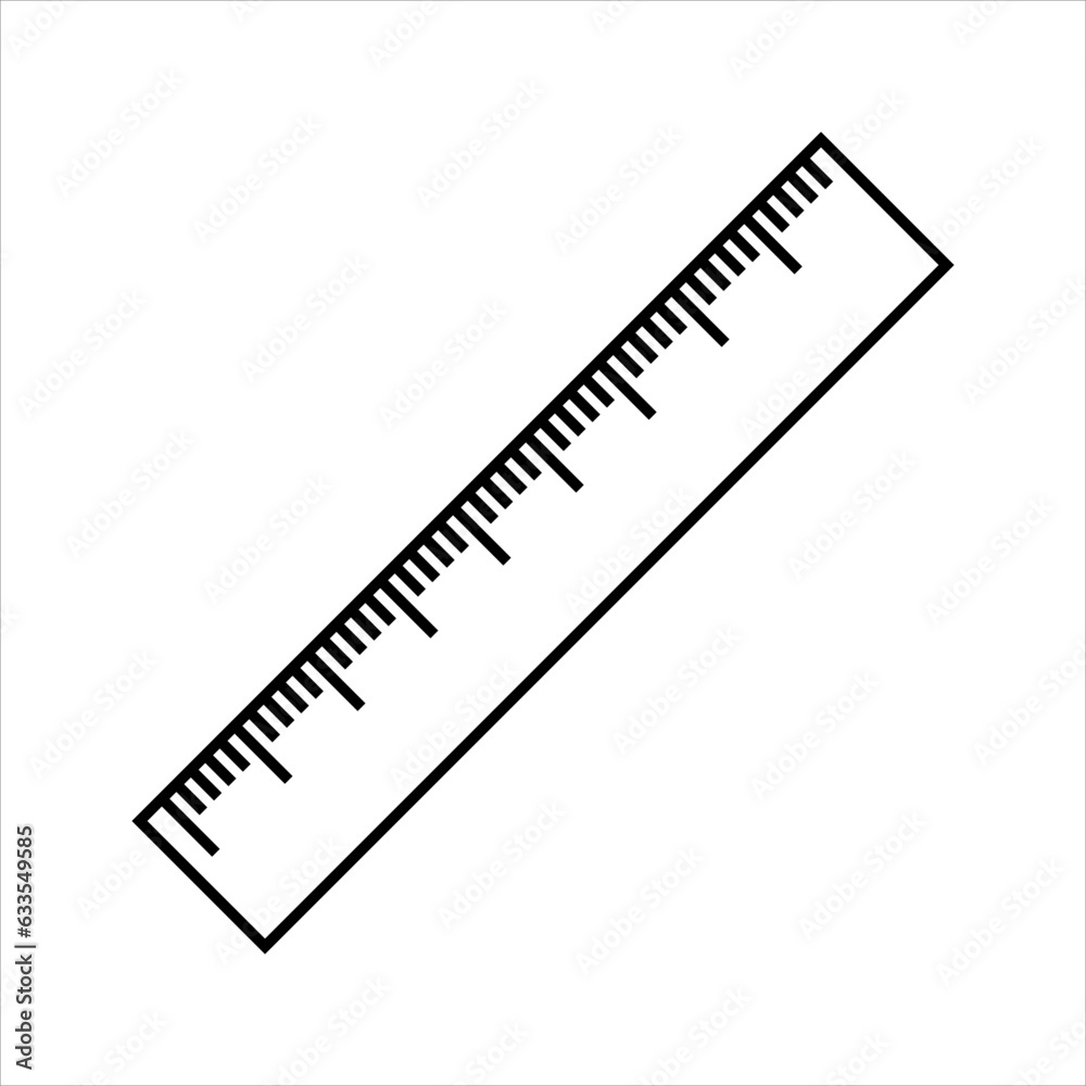 ruler Icon vector flat illustration on white background..eps ruler Icon vector flat illustration on white background..eps
