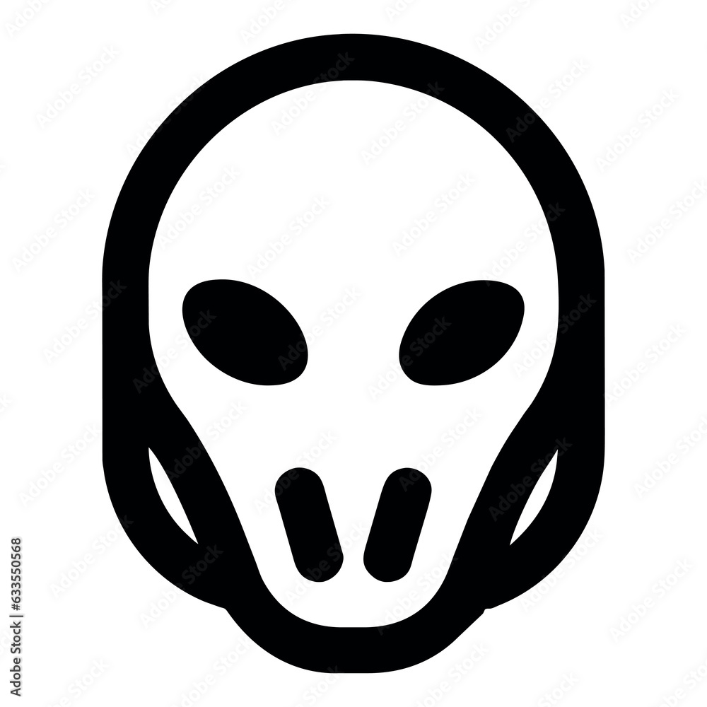 Fototapeta premium Alien icon. Alien face icon. Alien shaped icon.