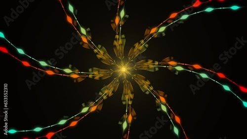 Abstract mandala shape loop animation.