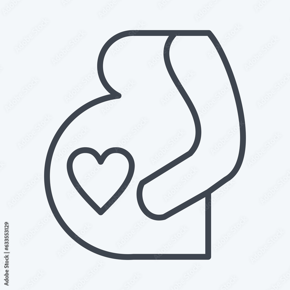 Icon Pregnancy. related to Family symbol. simple design editable. simple illustration Icon Pregnancy. related to Family symbol. simple design editable. simple illustration