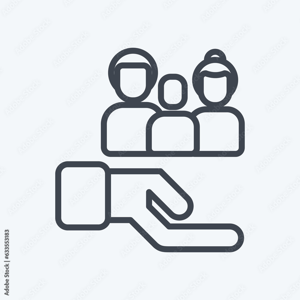 Icon Family Care. related to Family symbol. glyph style. simple design editable. simple illustration