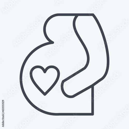 Icon Pregnancy. related to Family symbol. simple design editable. simple illustration