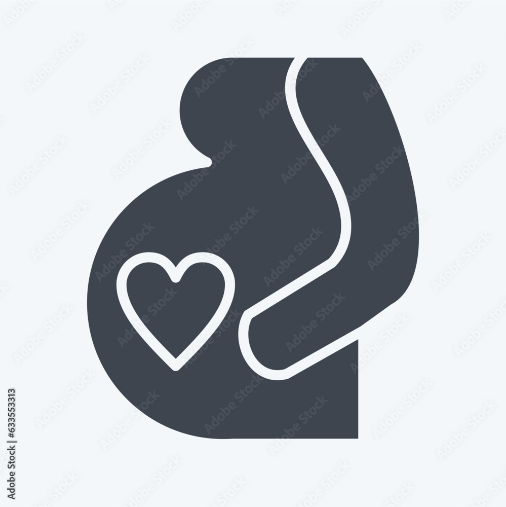 Icon Pregnancy. related to Family symbol. simple design editable. simple illustration Icon Pregnancy. related to Family symbol. simple design editable. simple illustration