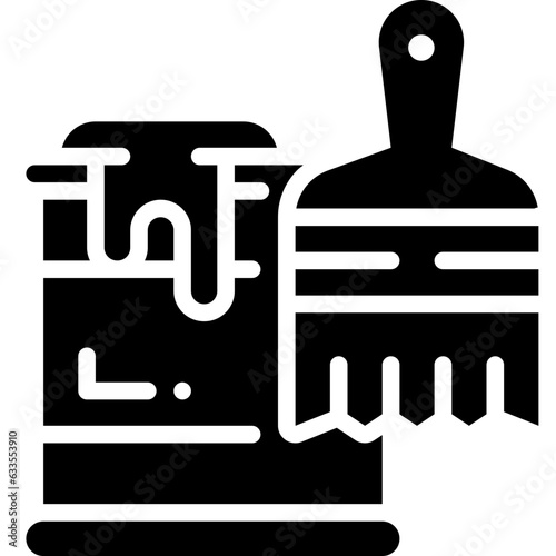 paint brush solid icon