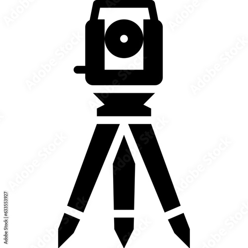 theodolite solid icon