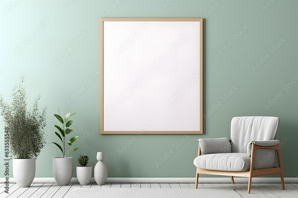 Frame Mockup - Polished and Inviting Art Scene, generative ai Frame Mockup - Polished and Inviting Art Scene, generative ai