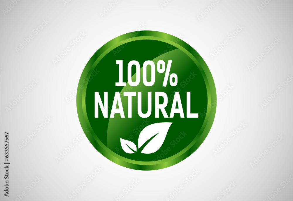 Natural, organic, fresh food vector logo or badge template for product Natural, organic, fresh food vector logo or badge template for product