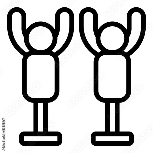 Defender Dummy for basketball training outline line icon