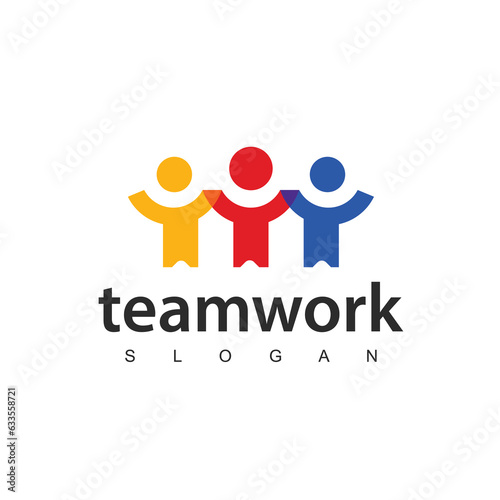 Teamwork  Friendship  People Connectivity logo Design