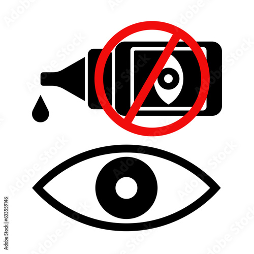 Do not use eye drops in the eye. Forbidden to use liquid in the eye.