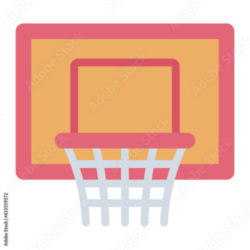 Backboard for basketball flat icon