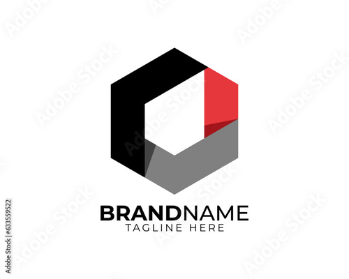 simple flat shade folding ribbon forming unique shape of letter C L I O logo