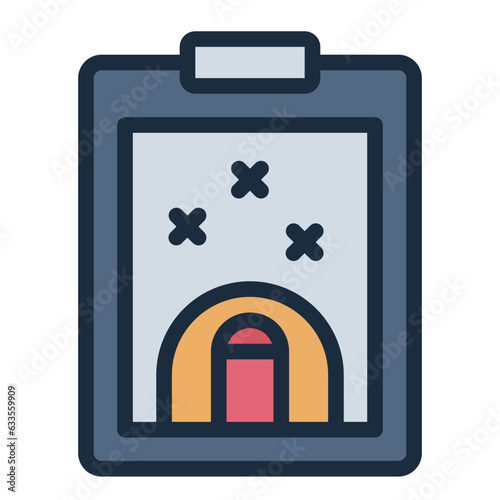 Strategy or plan tactic filled line icon