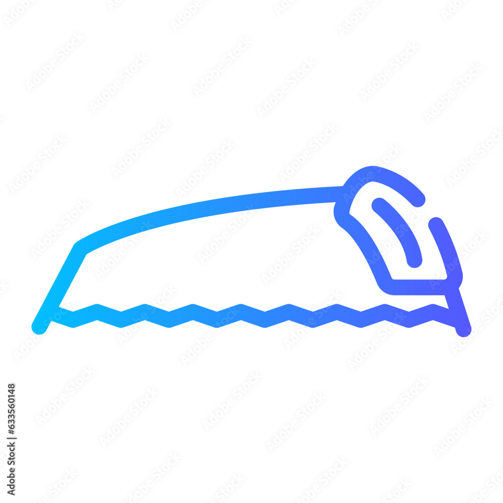 handsaw Line Gradient Icon handsaw Line Gradient Icon