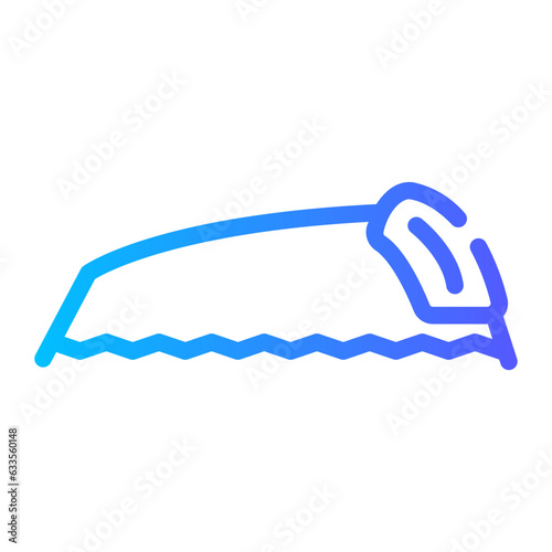 handsaw Line Gradient Icon