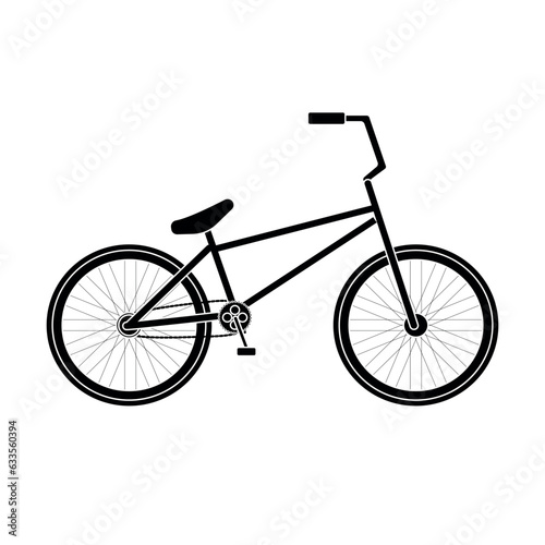 Vector flat bmx bicycle isolated on white background