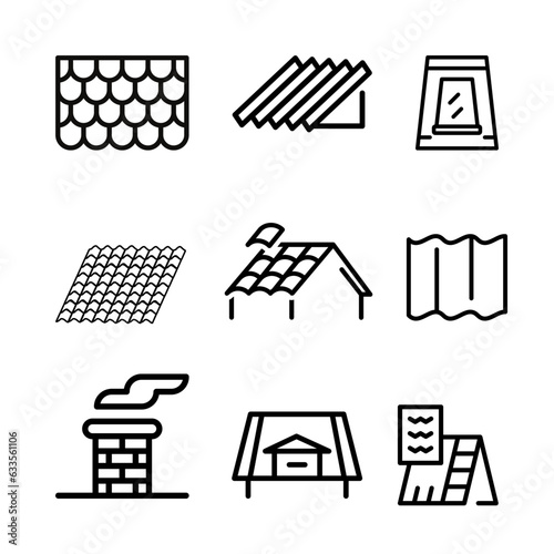 Icon sets. House roof illustration vector style,