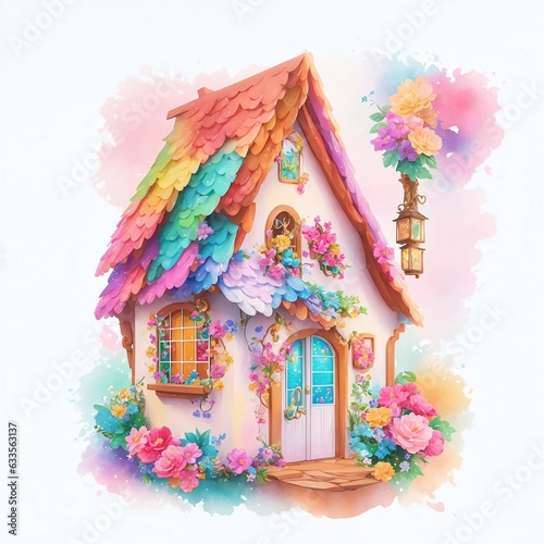 Cute gingerbrad house photo