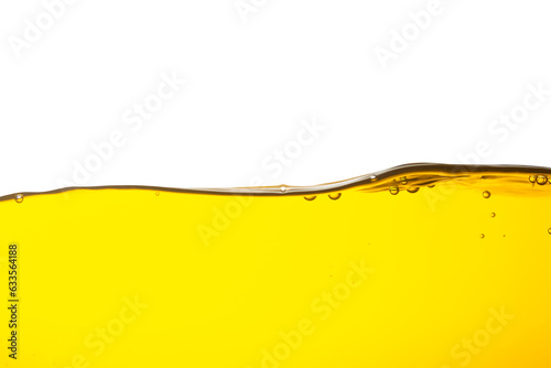 wave of base oil and air bubble inside the oil isolated on white background.with clipping path photo