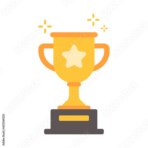 The golden trophy of success. Awards for winners of sports games