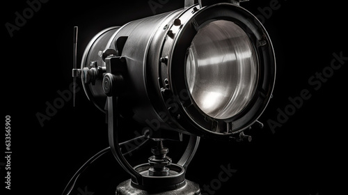 Searchlight isolated on Black background
